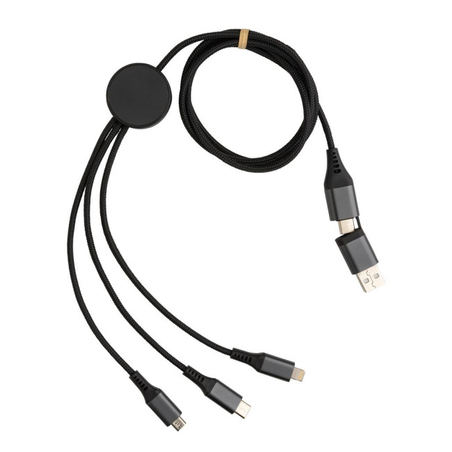 Promotional Terra RCS Recycled Aluminium 120cm 6-In-1 Cable