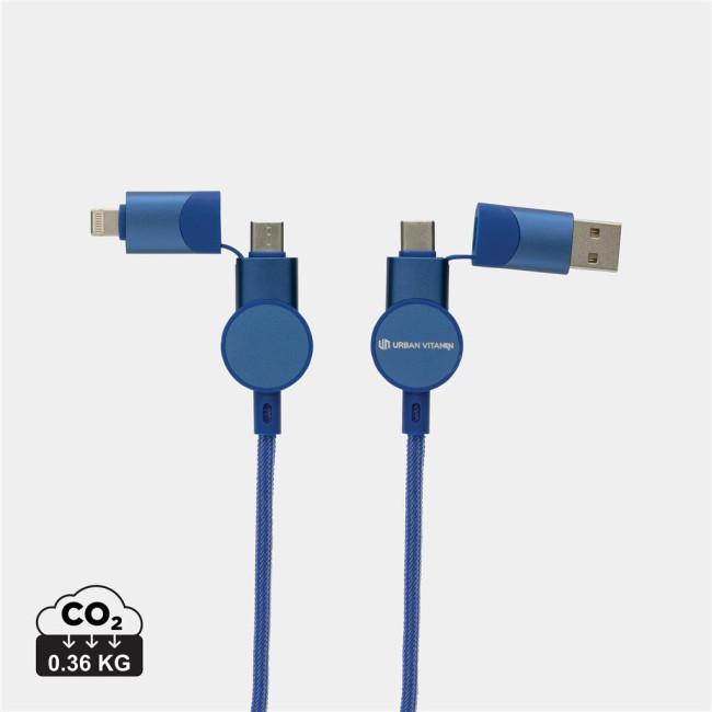 Promotional Oakland RCS Recycled Plastic 6-In-1 Fast Charging Cable 45W - Image 1