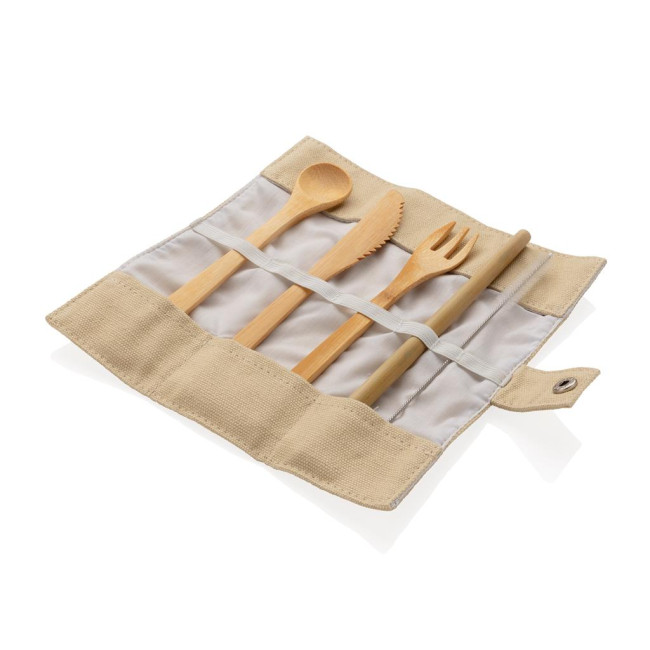 Promotional Reusable Bamboo Travel Cutlery Set