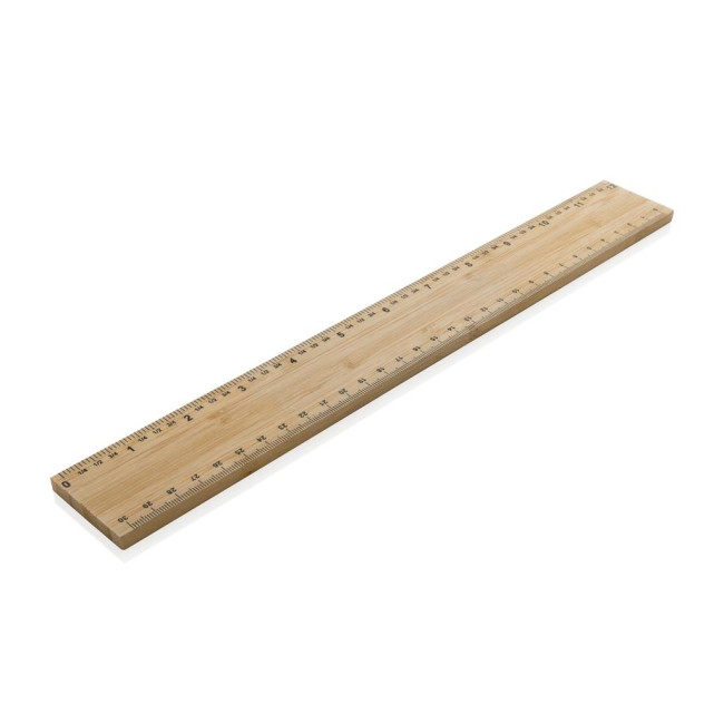 Promotional Timberson Extra Thick Double Sided Bamboo Ruler 30cm