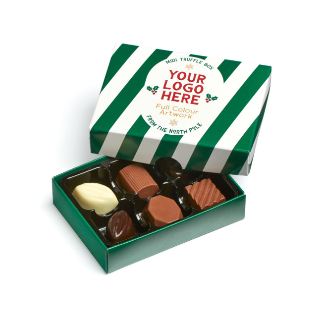 Promotional Winter Midi Truffle Box Chocolate Truffles x6 - Image 1