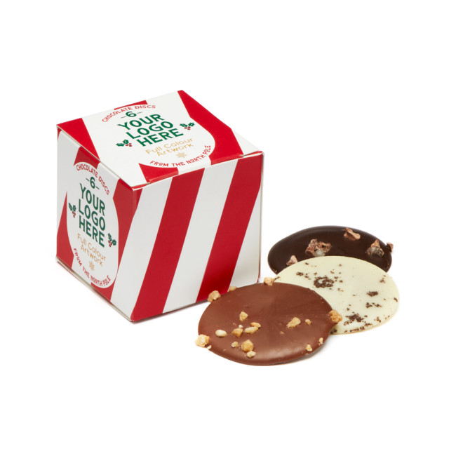 Promotional Winter Eco Maxi Cube Chocolate Discs x6