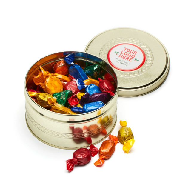 Promotional Winter Gold Treat Tin Quality Street