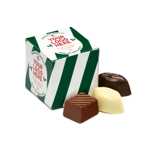 Promotional Eco Maxi Cube 5x Chocolate Truffles