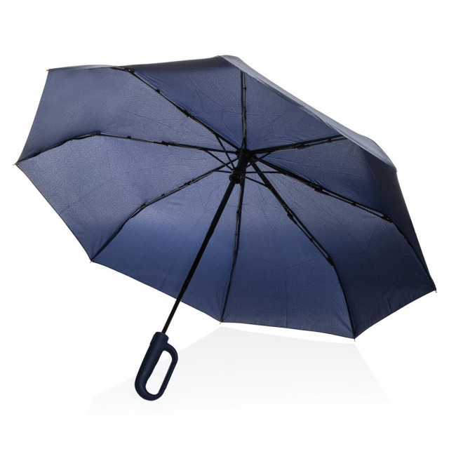 Promotional Yara 21" AWARE™ RPET Solid Colour Umbrella With Carabiner - Image 3