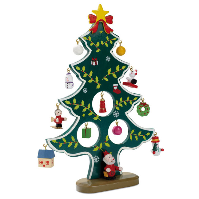 Promotional Wooden Xmas Tree Decoration