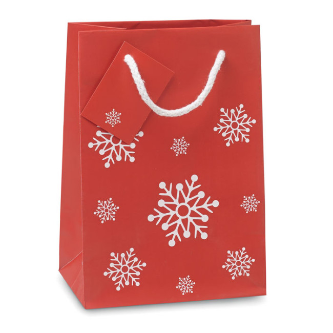 Promotional Snowflake Pattern Gift Paper Bag Small