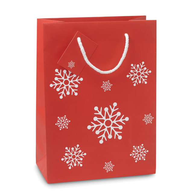 Promotional Snowflake Pattern Gift Paper Bag Medium