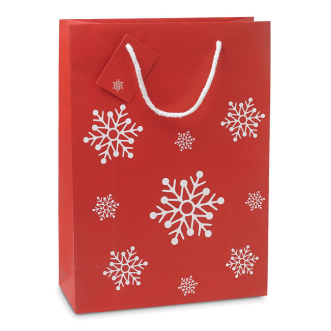 Promotional Snowflake Pattern Gift Paper Bag Large