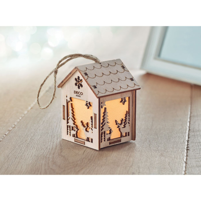 Promotional MDF House With Light - Image 2