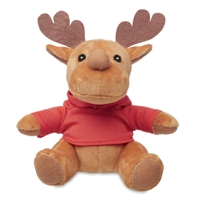 Promotional Plush Reindeer With Hoodie - Image 1