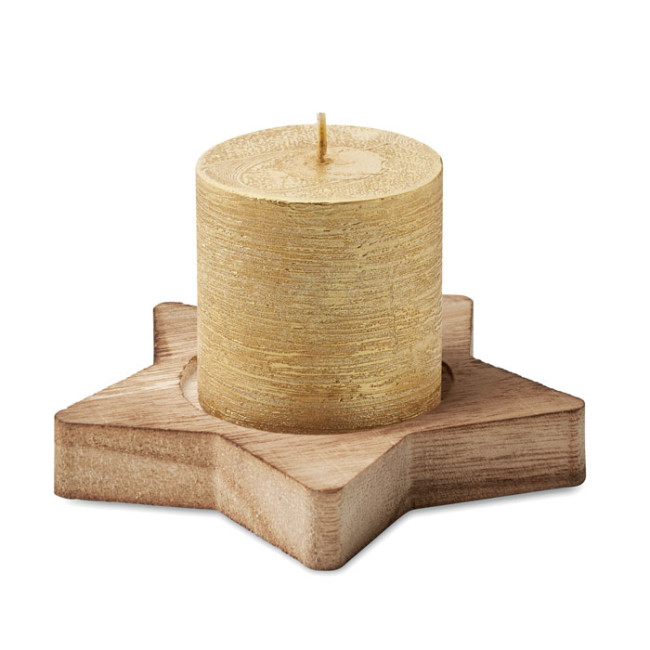 Promotional Candle On Star Wooden Base - Image 4