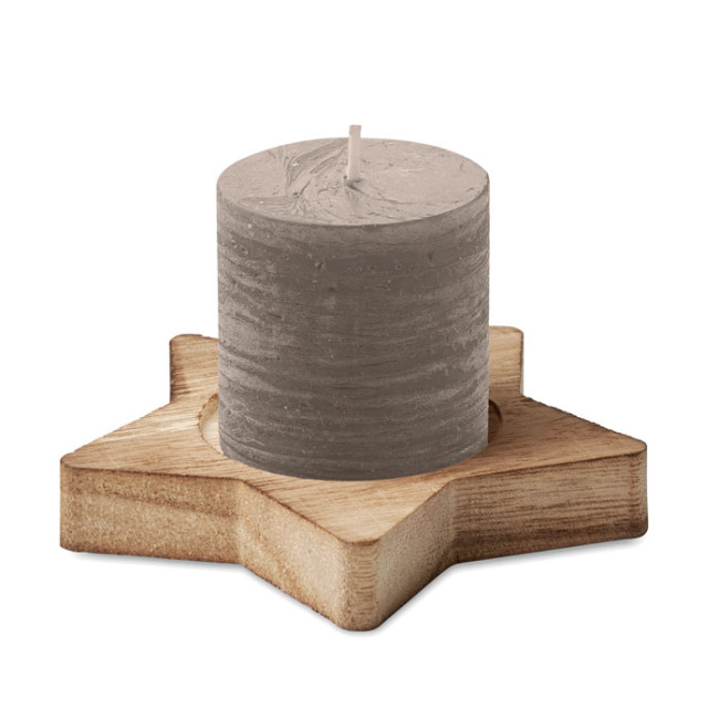 Promotional Candle On Star Wooden Base - Image 3