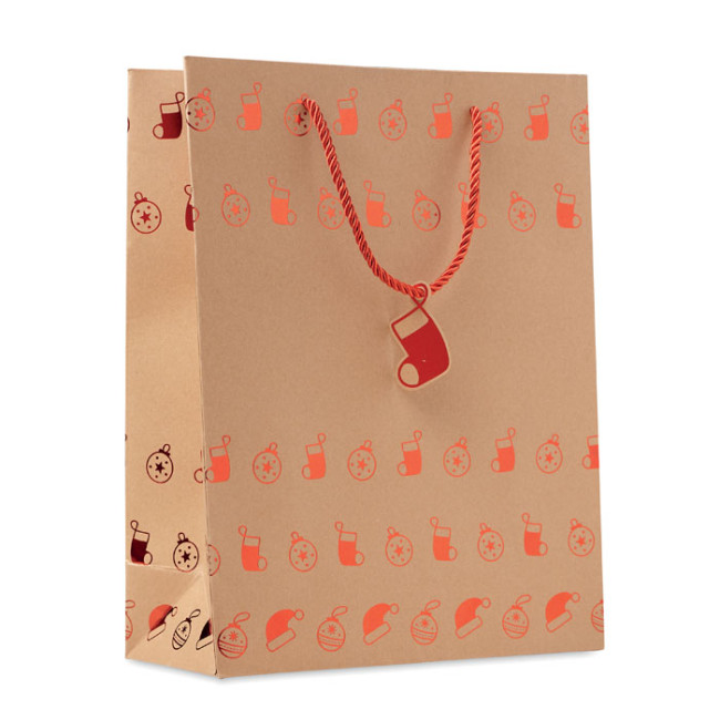 Promotional Gift Paper Bag With Christmas Pattern - Image 1