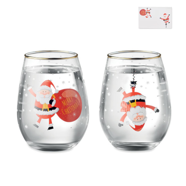 Promotional Set Of 2 Christmas Glasses