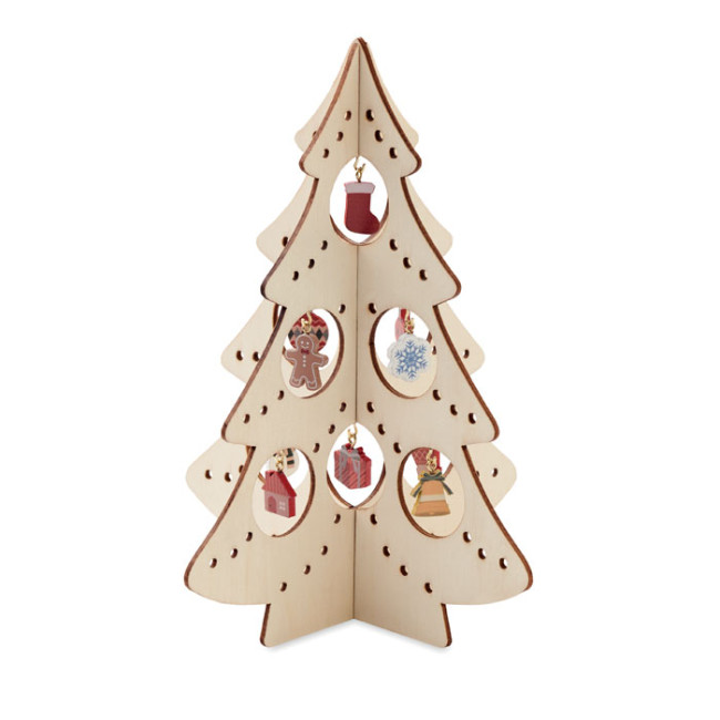 Promotional Wooden Xmas Tree Decoration