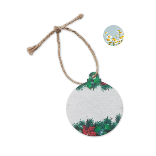 Promotional Seed Paper Xmas Ornament Bauble