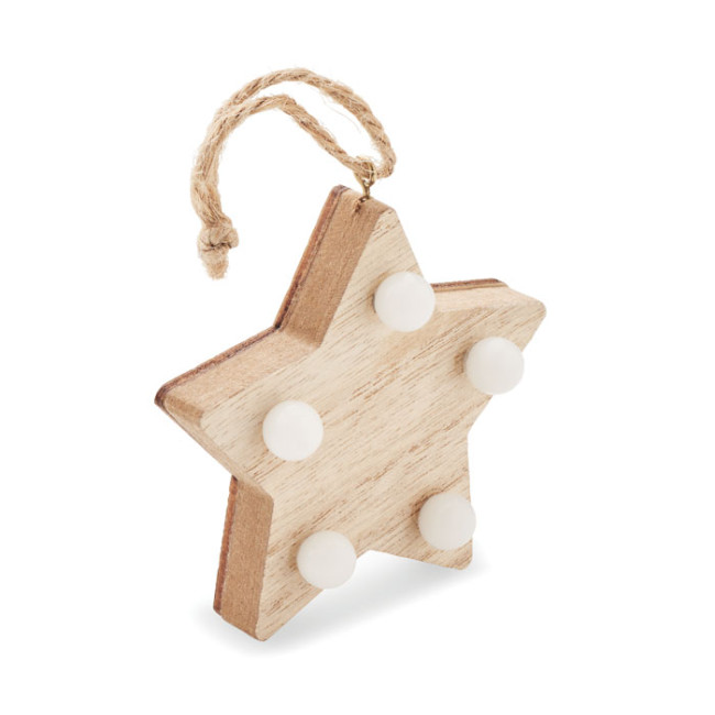 Promotional Wooden Weed Star With Lights