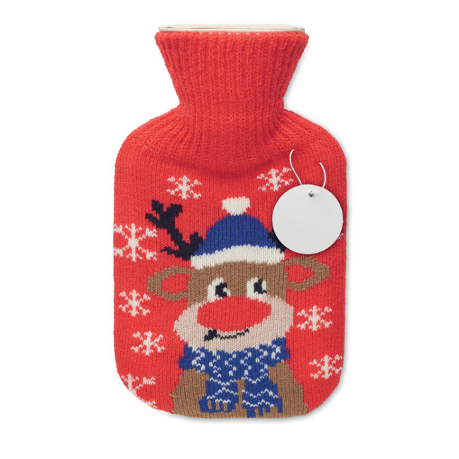 Promotional Hot water Bottle With Christmas Pattern 250ml - Image 1