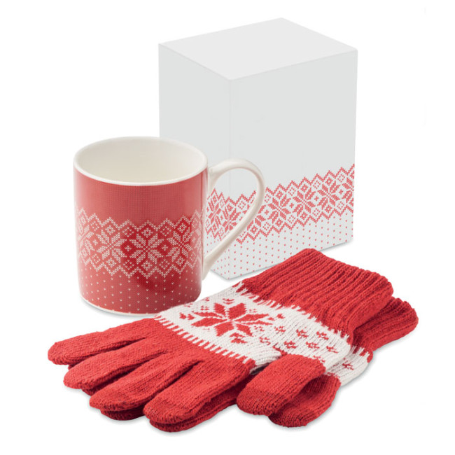 Promotional Winter Gift Mug & Gloves Set