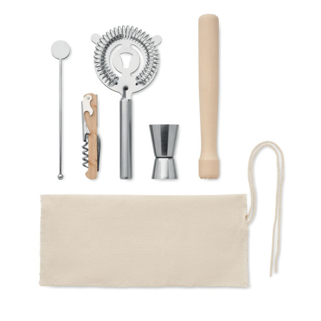 Promotional 5 Piece Cocktail Kit In Pouch