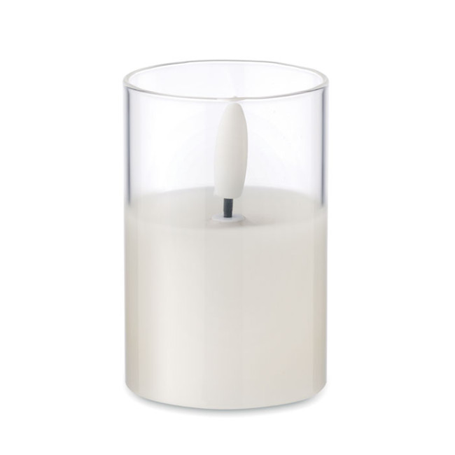 Promotional LED Wax Candle In Glass Holder Small