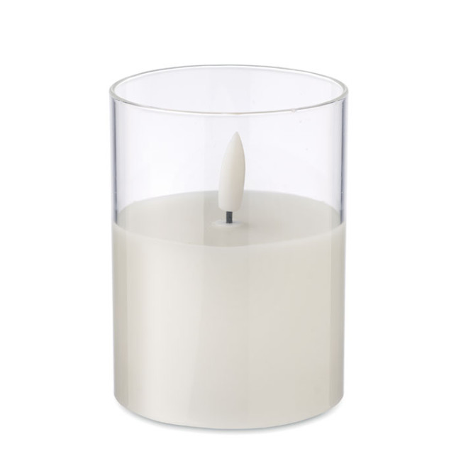 Promotional LED Wax Candle In Glass Holder