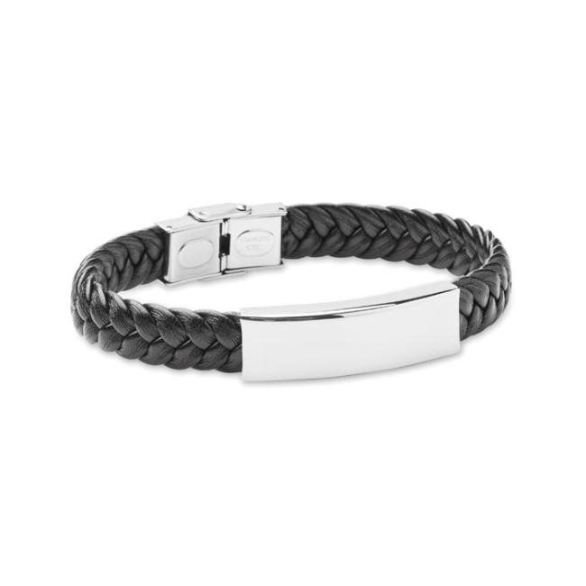 Promotional Braided Faux Leather Bracelet