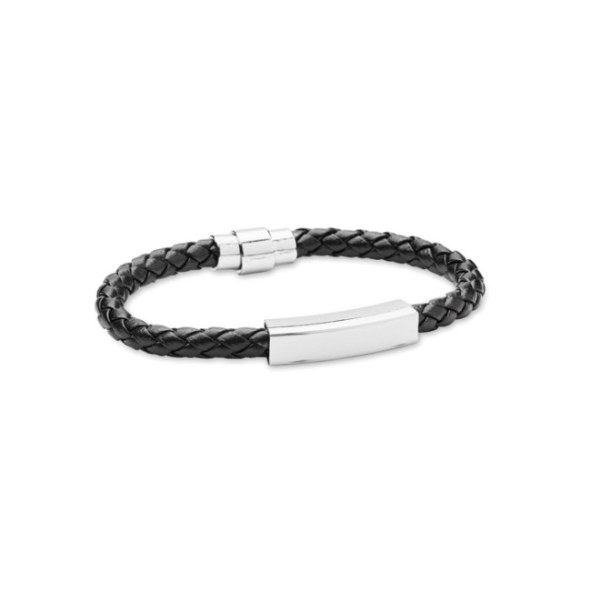 Promotional Braided Faux Leather Bracelet