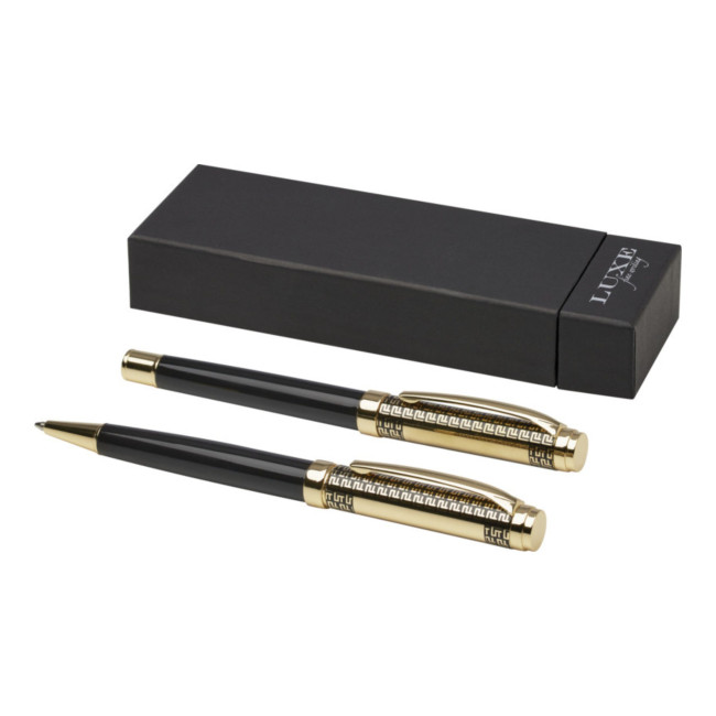 Promotional Legato Ballpoint & Rollerball Pen Set Gold