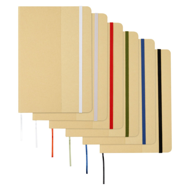 Promotional Nelida A5 Recycled Cardboard Hard Cover Notebook