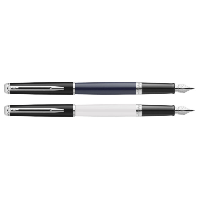 Promotional Hemisphere Colour Blocking Fountain Pen With Palladium Trim 