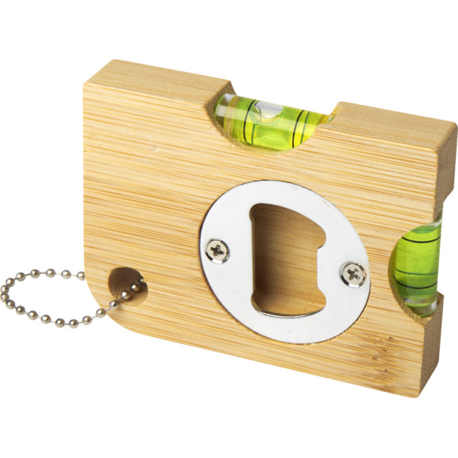 Promotional Levo Bamboo Bottle Opener With Level 