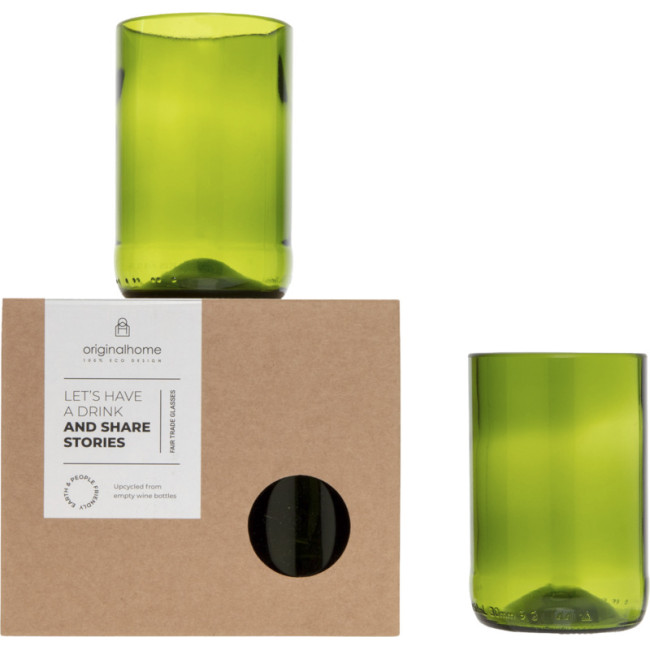 Promotional Original Home Glass Set Green 280 ml