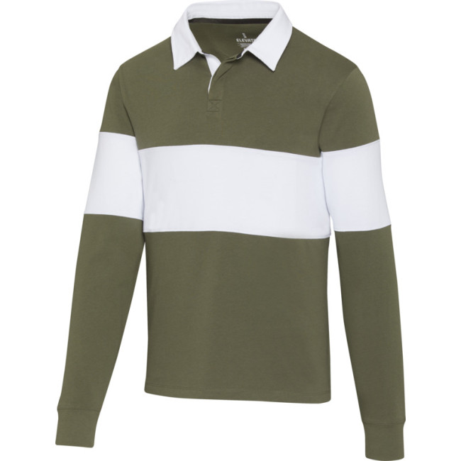 Promotional Clyde Unisex GOTS Organic Rugby Polo Sweatshirt  - Image 2