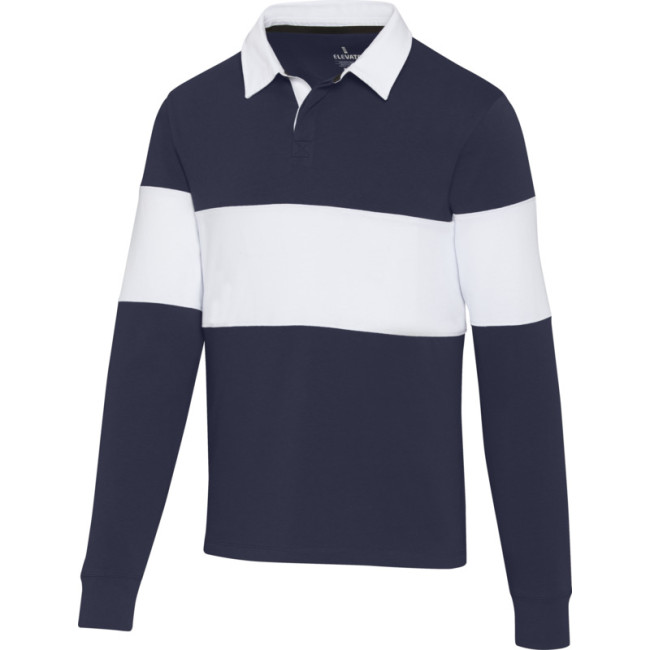 Promotional Clyde Unisex GOTS Organic Rugby Polo Sweatshirt  - Image 1