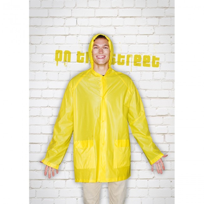 Promotional PVC Raincoat With Hood - Image 2