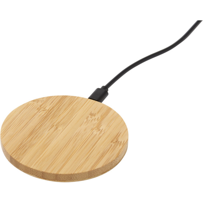 Promotional Essence Bamboo Wireless Charging Pad Wood 15W