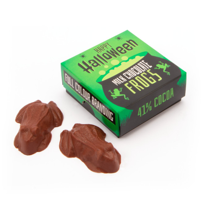 Promotional Halloween Eco Treat Box Milk Chocolate Frogs x2