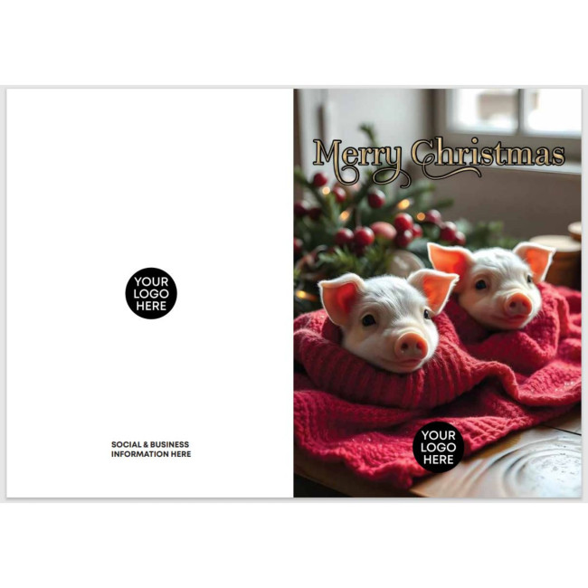 Promotional Pigs Xmas Card - Image 1