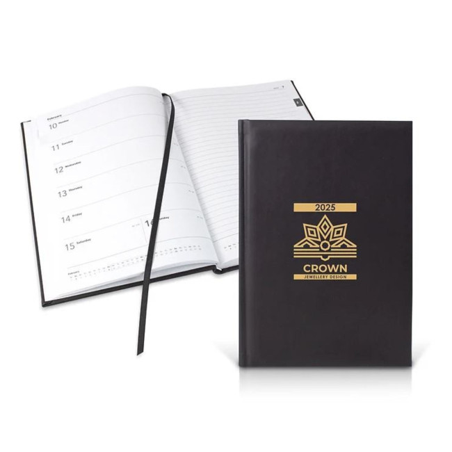 Promotional Black B5 2025 Diary Week-to-View