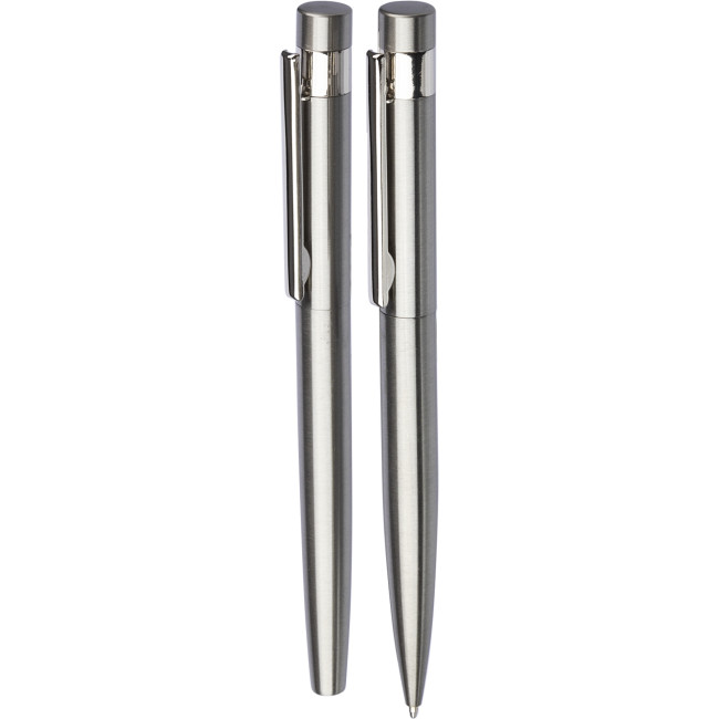 Promotional Recycled Stainless Steel Pen Set 2pc