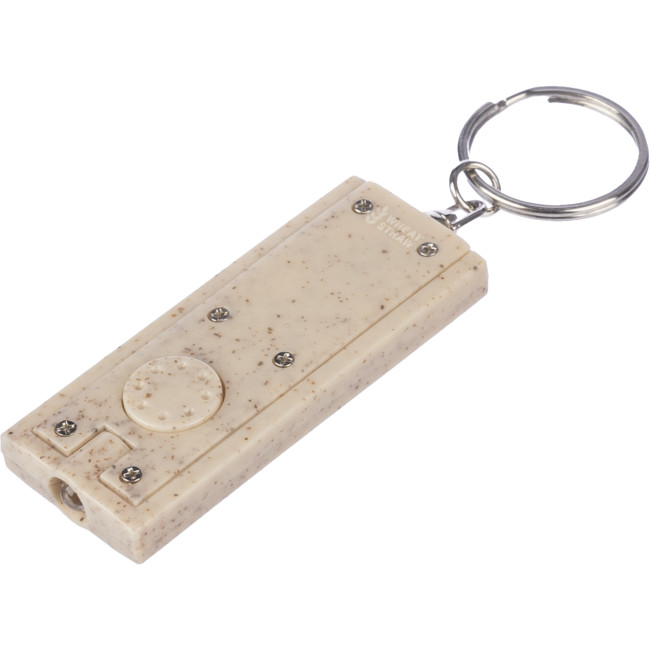 Promotional Wheat Straw LED Key Holder