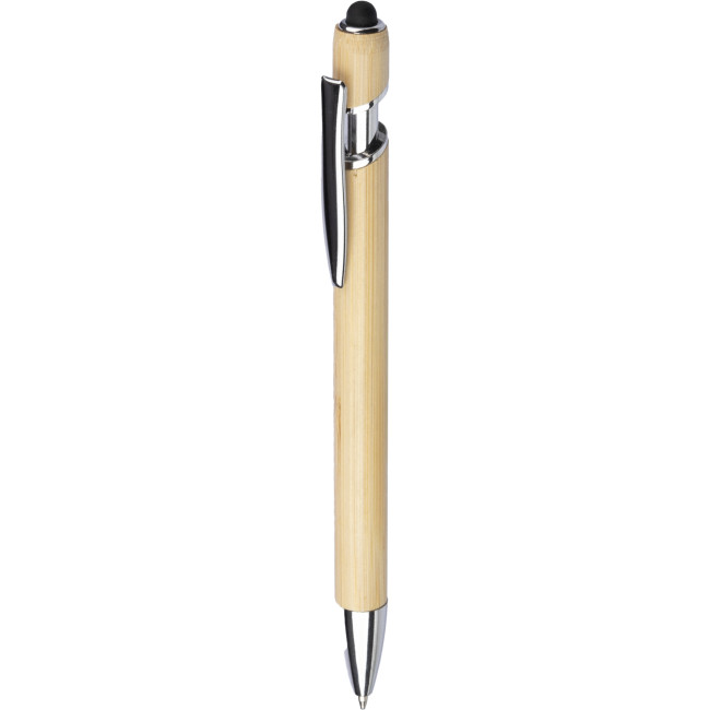 Promotional Bamboo Ballpen With Stylus