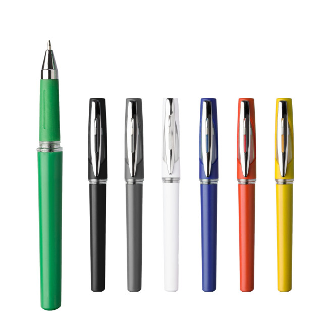 Promotional Plastic Gel Pen With Metal Clip