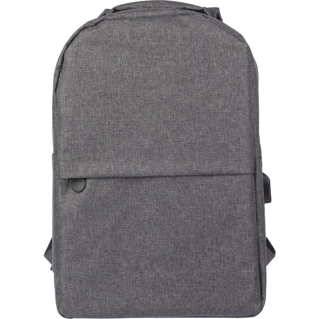 Promotional RPET Backpack With USB Port - Image 1