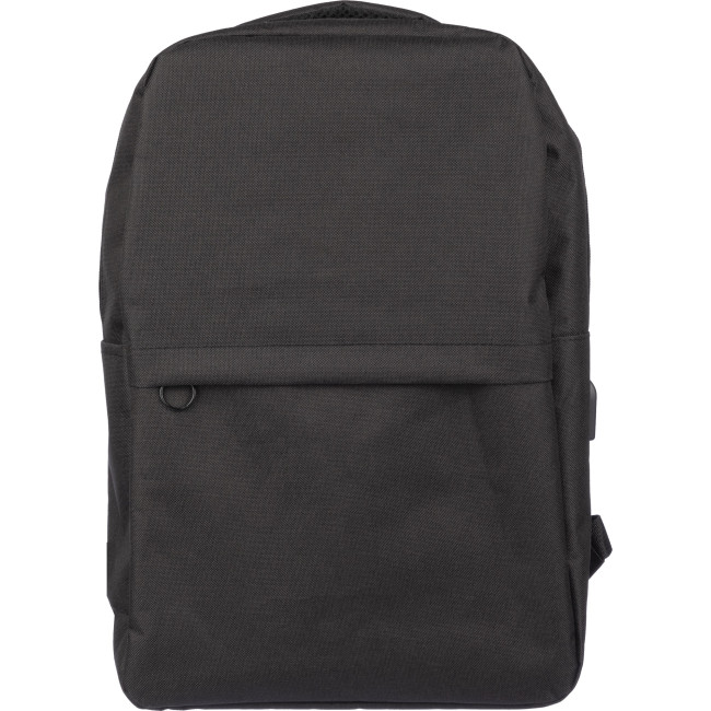 Promotional RPET Backpack With USB Port - Image 2