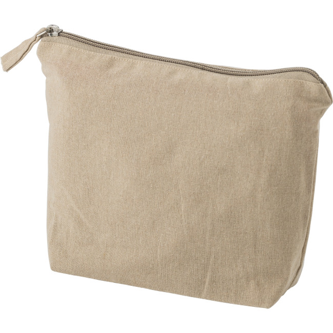 Promotional Recycled Cotton Cosmetic Bag 180gsm - Image 1