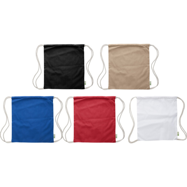 Promotional Recycled Cotton Drawstring Bag 120gsm