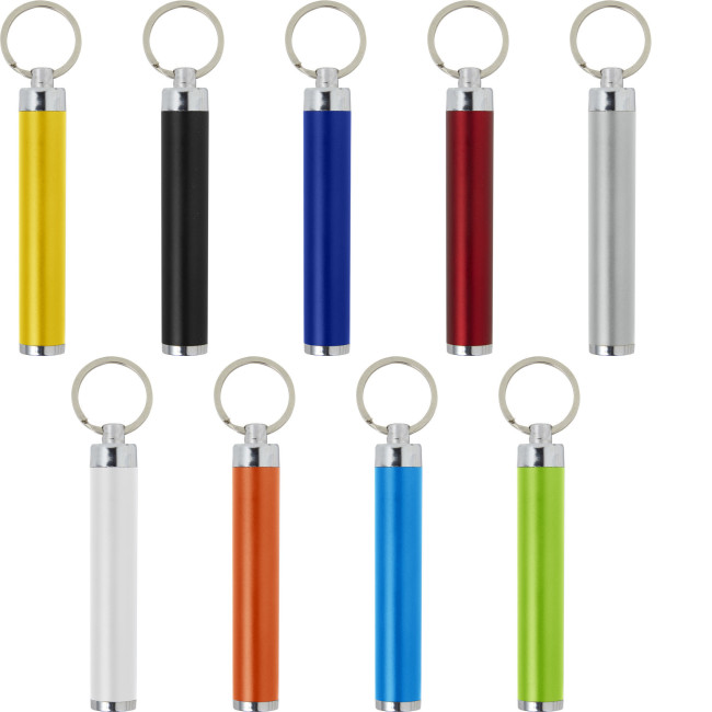 Promotional LED flashlight with keyring - Image 1